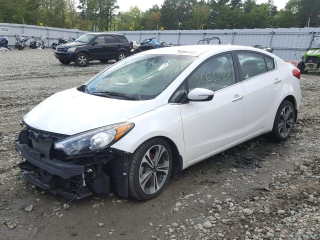 KNAFX4A88G5514156 - 2016 KIA FORTE EX WHITE photo 2