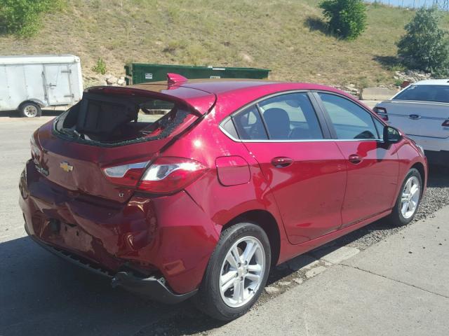 3G1BE6SM3HS594108 - 2017 CHEVROLET CRUZE LT RED photo 4