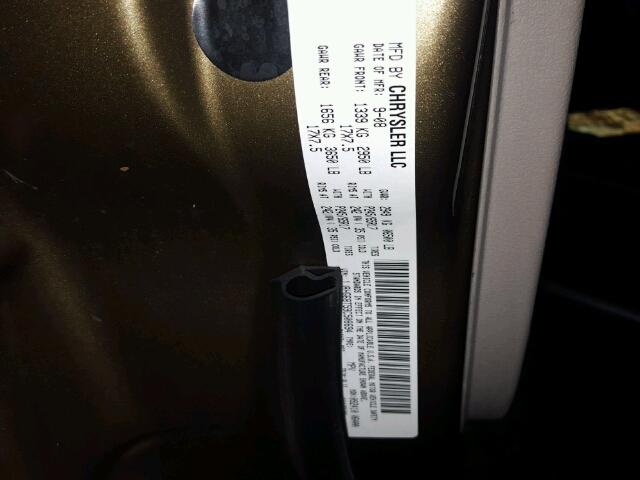 1J8HG68T59C508694 - 2009 JEEP COMMANDER თაფლისფერი ფოტო 10