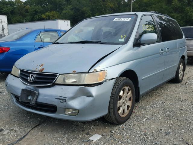 5FNRL18073B140948 - 2003 HONDA ODYSSEY EX BLUE photo 2