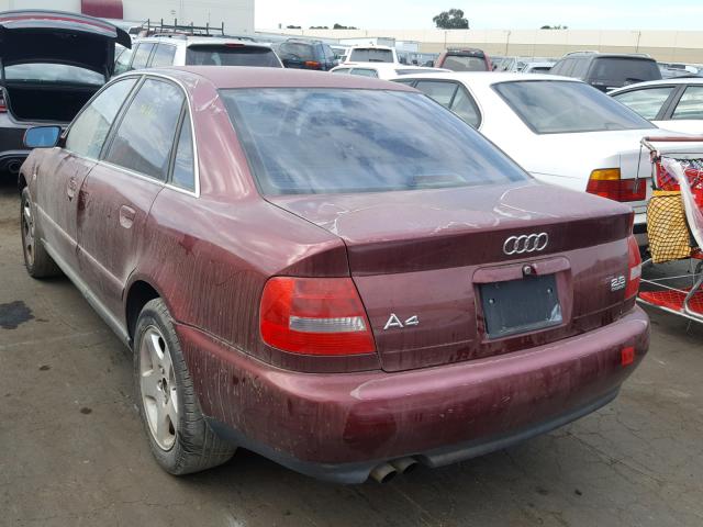 WAUED28D2XA252766 - 1999 AUDI A4 2.8 QUA RED photo 3