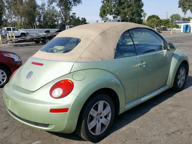 3VWRG31Y77M423879 - 2007 VOLKSWAGEN NEW BEETLE მწვანე ფოტო 4
