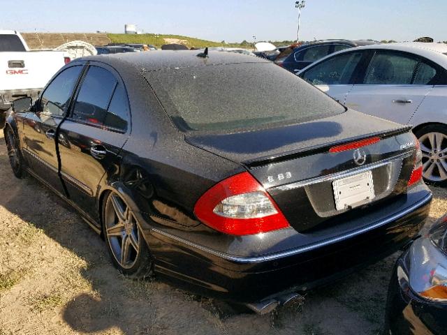 WDBUF77X27B050052 - 2007 MERCEDES-BENZ E BLACK photo 3