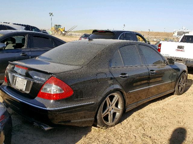 WDBUF77X27B050052 - 2007 MERCEDES-BENZ E BLACK photo 4