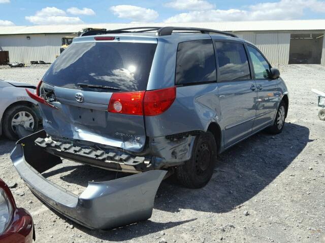 5TDZK23C78S166561 - 2008 TOYOTA SIENNA CE BLUE photo 4