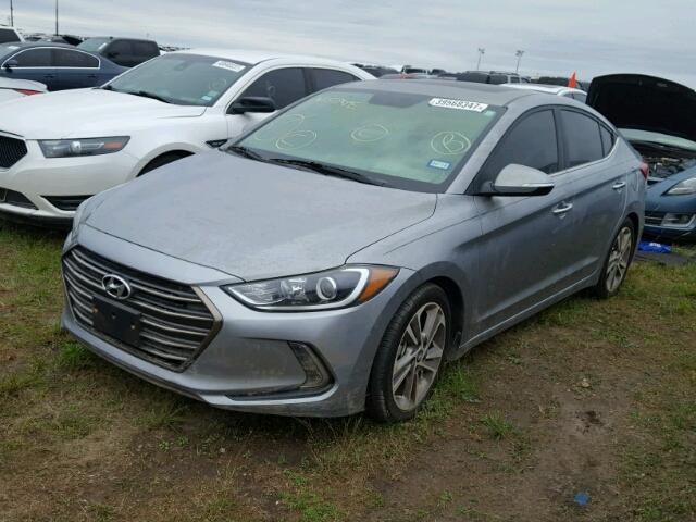 5NPD84LF5HH035410 - 2017 HYUNDAI ELANTRA GRAY photo 2