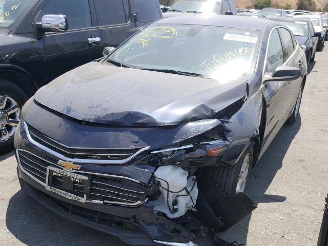 1G1ZB5ST0HF198411 - 2017 CHEVROLET MALIBU LS BLUE photo 2
