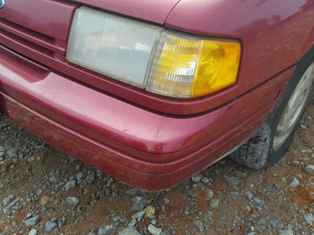 1FAPP36X4PK111154 - 1993 FORD TEMPO GL RED photo 9