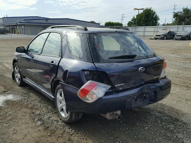 JF1GG67686H817594 - 2006 SUBARU IMPREZA BLUE photo 3