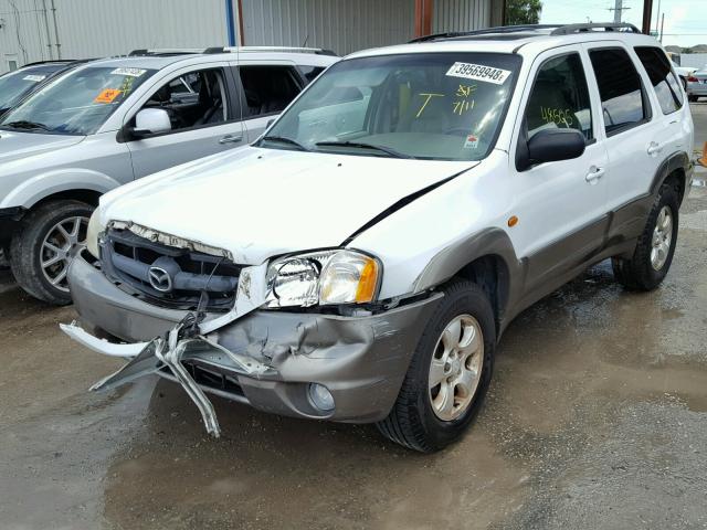 4F2CU08161KM11536 - 2001 MAZDA TRIBUTE WHITE photo 2