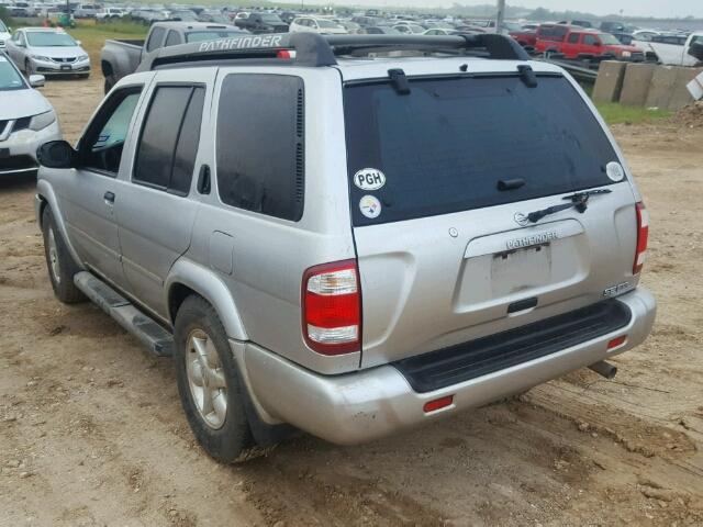 JN8DR09X32W654583 - 2002 NISSAN PATHFINDER SILVER photo 3