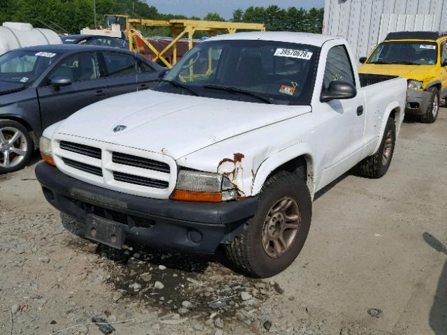 1D7FL16X03S326889 - 2003 DODGE DAKOTA SXT WHITE photo 2