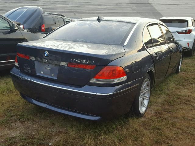 WBAGN63484DS49417 - 2004 BMW 745 LI BLUE photo 4