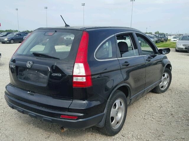 5J6RE4H32AL091622 - 2010 HONDA CR-V LX BLACK photo 4