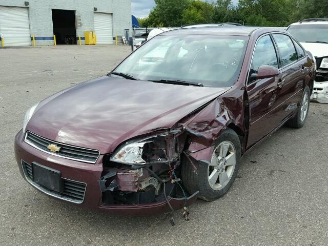 2G1WT58K679217646 - 2007 CHEVROLET IMPALA LT BURGUNDY photo 2