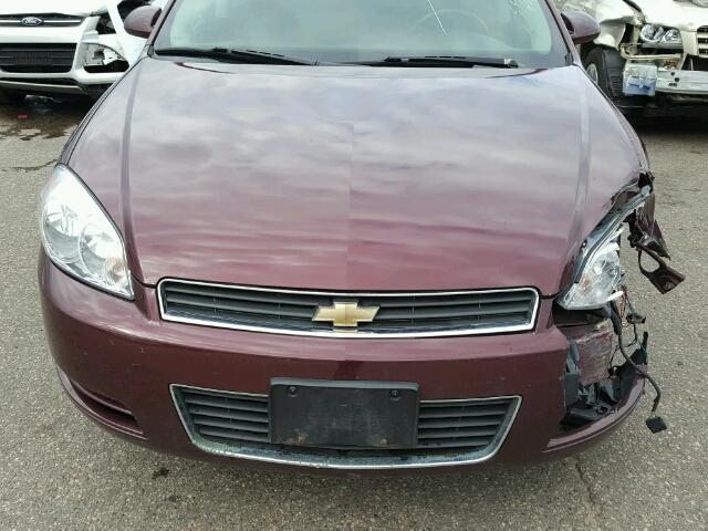 2G1WT58K679217646 - 2007 CHEVROLET IMPALA LT BURGUNDY photo 9