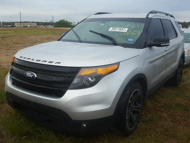 1FM5K8GT7EGB89383 - 2014 FORD EXPLORER SILVER photo 2