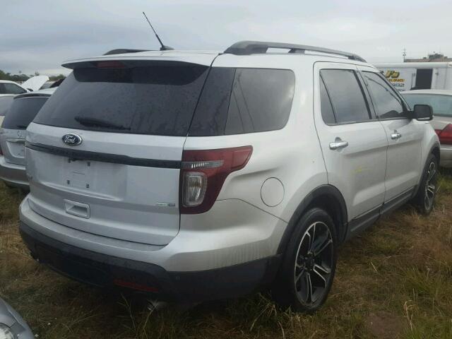 1FM5K8GT7EGB89383 - 2014 FORD EXPLORER SILVER photo 4