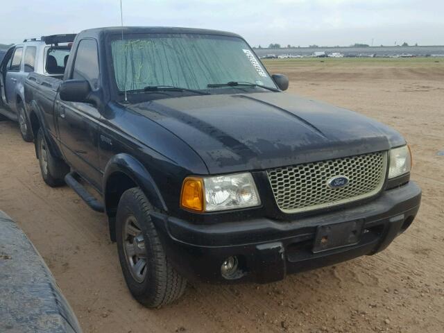 1FTYR10U02PA44902 - 2002 FORD RANGER BLACK photo 1