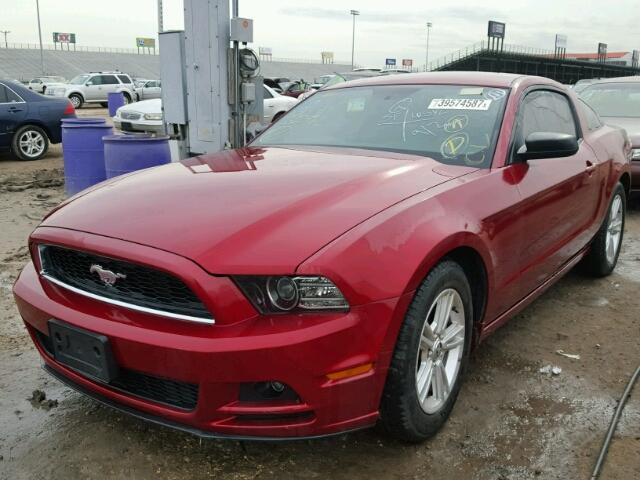 1ZVBP8AM2E5320142 - 2014 FORD MUSTANG RED photo 2