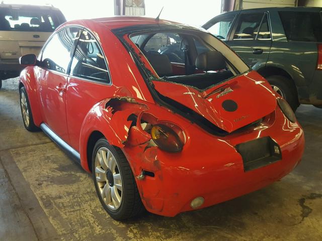 3VWCD21CX3M443972 - 2003 VOLKSWAGEN NEW BEETLE RED photo 3