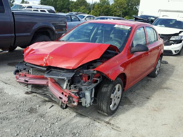 1G1AK55FX77225190 - 2007 CHEVROLET COBALT RED photo 2