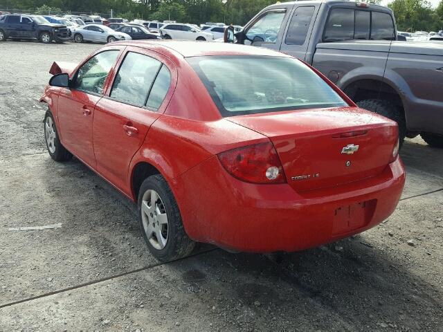 1G1AK55FX77225190 - 2007 CHEVROLET COBALT RED photo 3