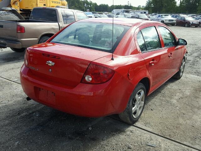 1G1AK55FX77225190 - 2007 CHEVROLET COBALT RED photo 4