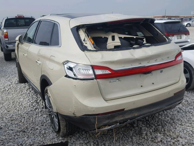 2LMTJ6LR6GBL66500 - 2016 LINCOLN MKX RESERV CREAM photo 3