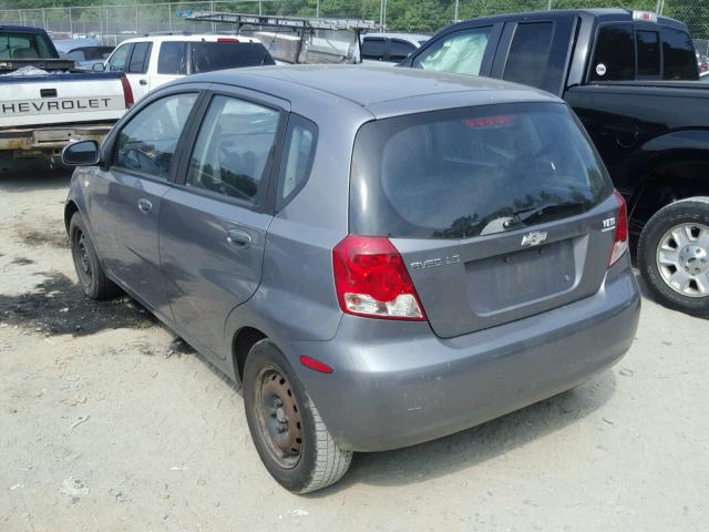 KL1TD66676B599466 - 2006 CHEVROLET AVEO BASE Күміс фото 3