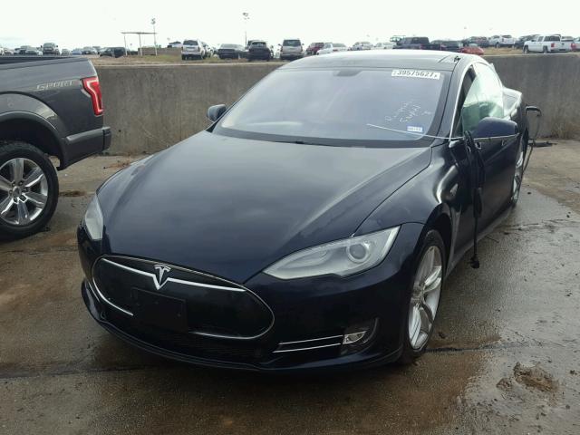 5YJSA1CN1DFP18344 - 2013 TESLA MODEL S BLUE photo 2