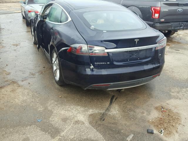 5YJSA1CN1DFP18344 - 2013 TESLA MODEL S BLUE photo 3