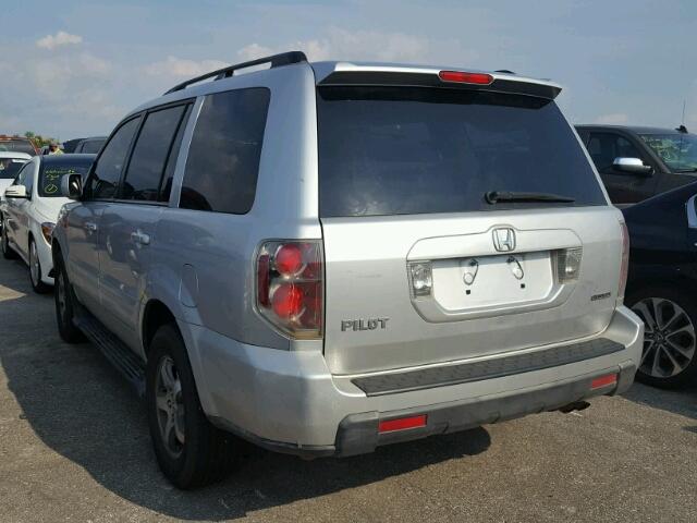 2HKYF18526H563621 - 2006 HONDA PILOT EX SILVER photo 3