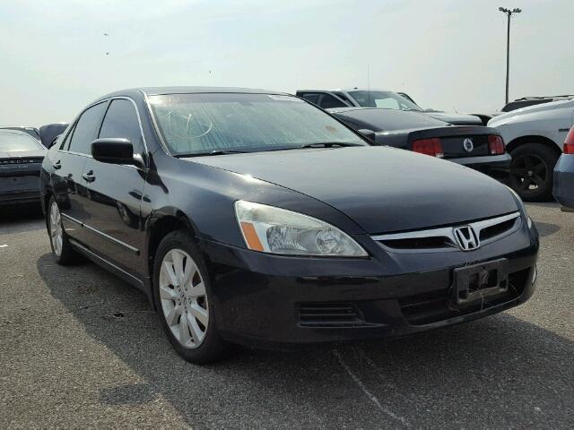 1HGCM66817A007157 - 2007 HONDA ACCORD EX BLACK photo 1