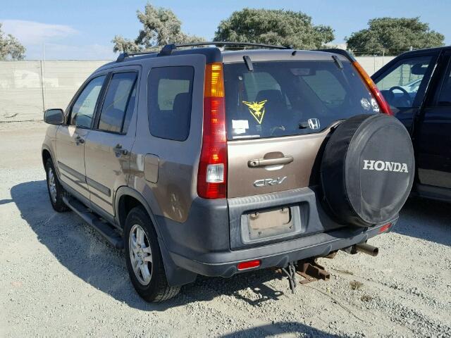 JHLRD77864C001998 - 2004 HONDA CR-V EX BROWN photo 3