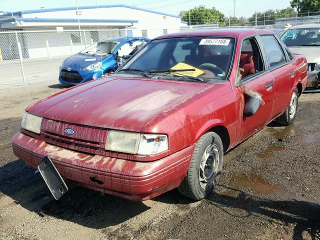 1FAPP36X7RK249189 - 1994 FORD TEMPO GL BURGUNDY photo 2