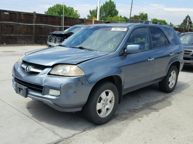 2HNYD18205H554154 - 2005 ACURA MDX TEAL photo 2