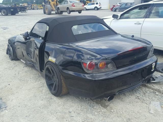 JHMAP21474T003512 - 2004 HONDA S2000 BLACK photo 3