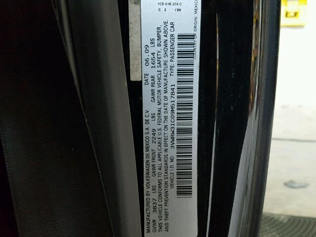 3VWRW31C09M517841 - 2009 VOLKSWAGEN NEW BEETLE 黑色 照片 10