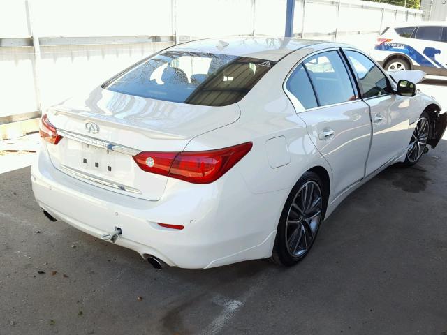 JN1AV7AP9FM790803 - 2015 INFINITI Q50 HYBRID WHITE photo 4