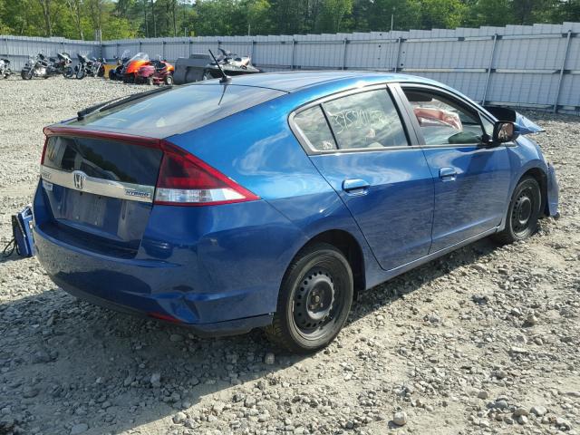 JHMZE2H59DS002388 - 2013 HONDA INSIGHT LX BLUE photo 4