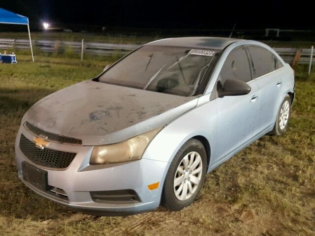 1G1PC5SH1B7107227 - 2011 CHEVROLET CRUZE LS BLUE photo 2