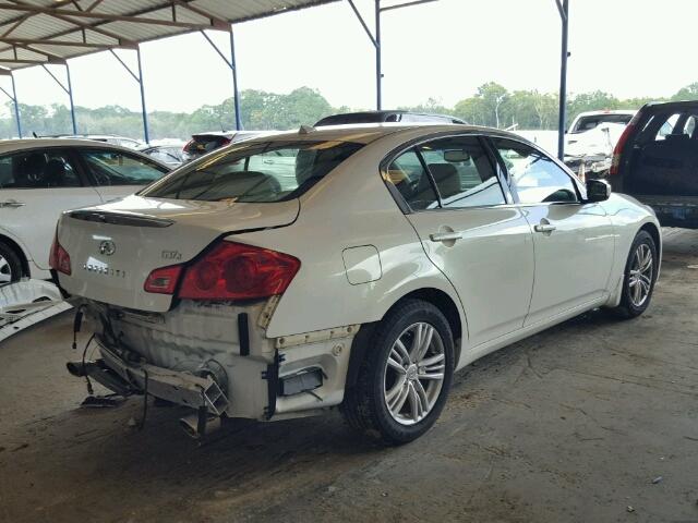 JN1CV6AR2CM670678 - 2012 INFINITI G37 WHITE photo 4