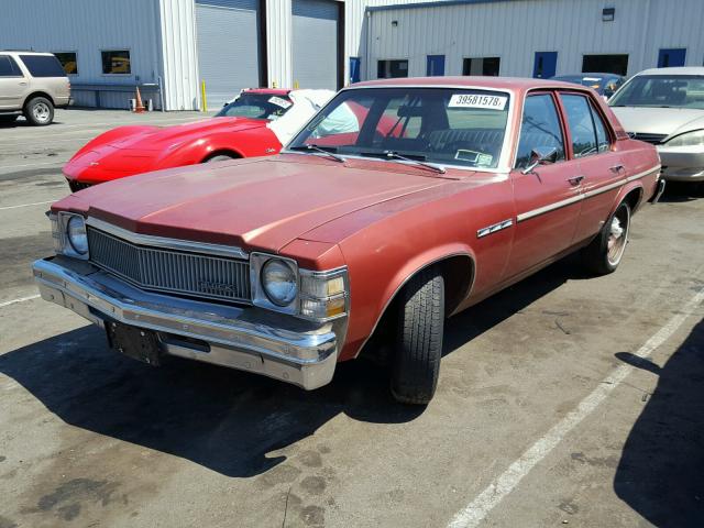 4B69C7T120837 - 1977 BUICK SKYLARK RED photo 2