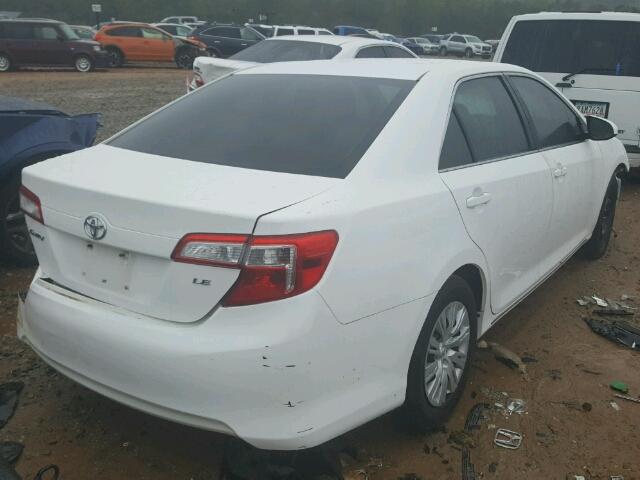 4T1BF1FK5CU113649 - 2012 TOYOTA CAMRY BASE WHITE photo 4