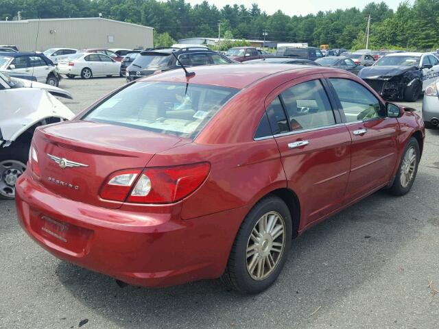 1C3LC66KX7N658975 - 2007 CHRYSLER SEBRING LI RED photo 4