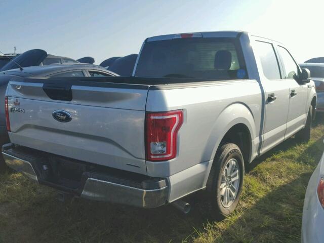 1FTEW1CF4GKD25694 - 2016 FORD F150 SUPER SILVER photo 4