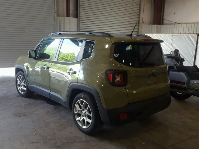 ZACCJABT0FPB72242 - 2015 JEEP RENEGADE L GREEN photo 3