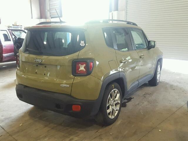 ZACCJABT0FPB72242 - 2015 JEEP RENEGADE L GREEN photo 4