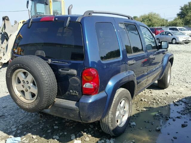 1J4GL58K94W294360 - 2004 JEEP LIBERTY LI BLUE photo 4